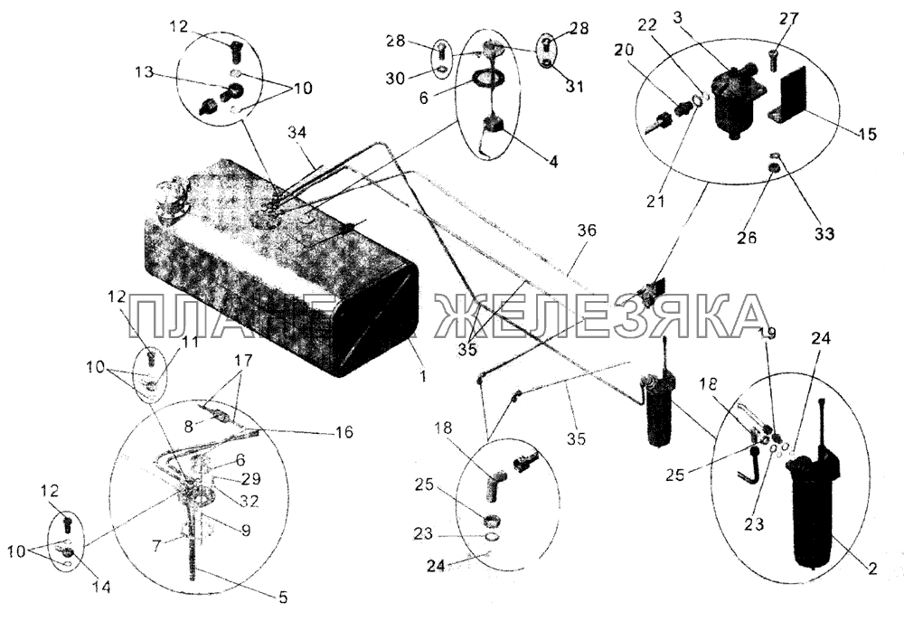 Установка топливопроводов МАЗ-152